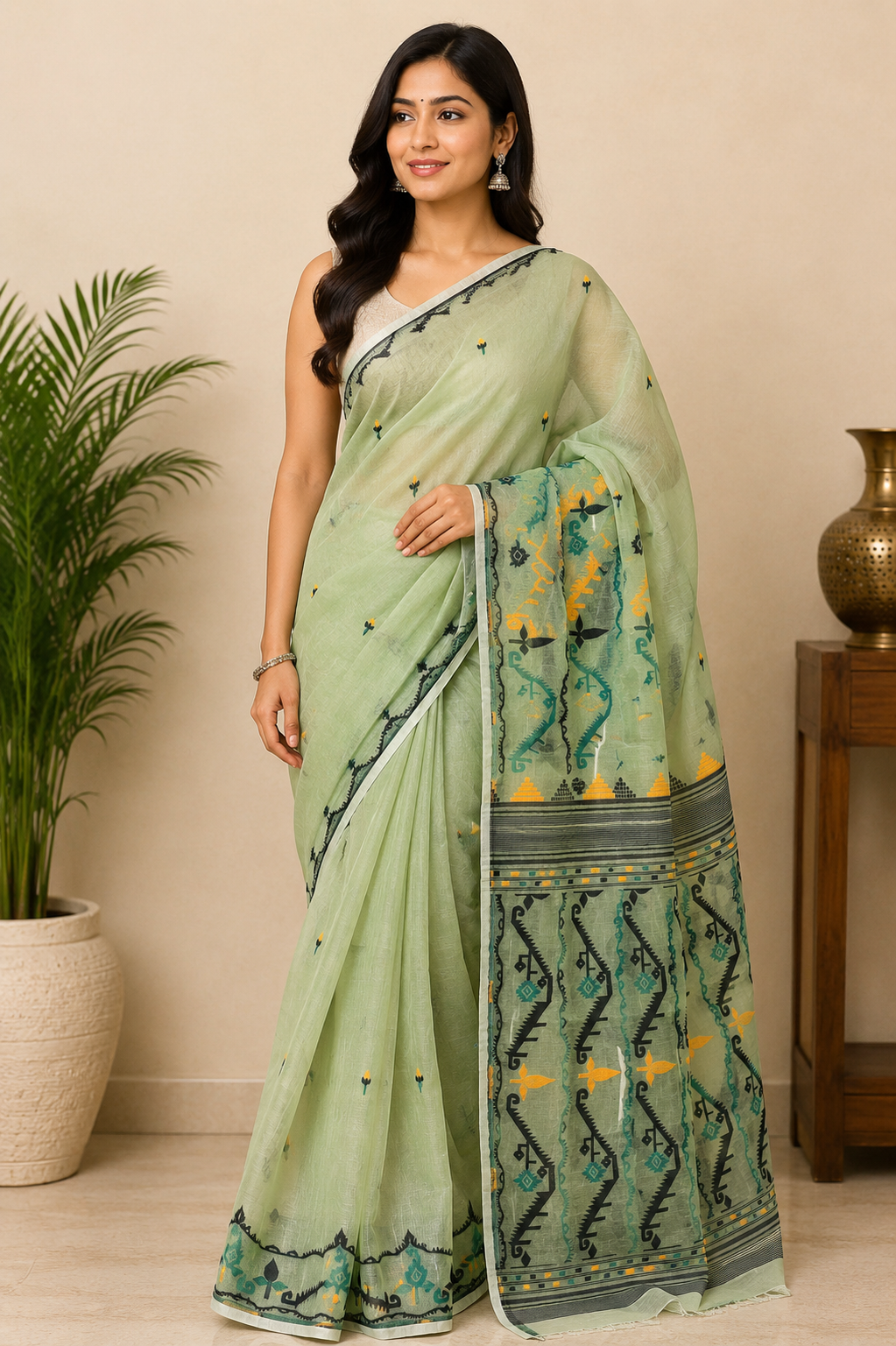Soft Cotton Jamdani Saree