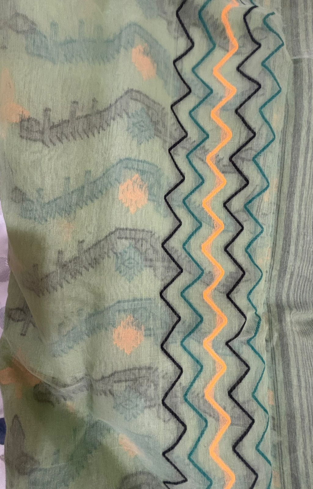 Soft Cotton Jamdani Saree - Image 2
